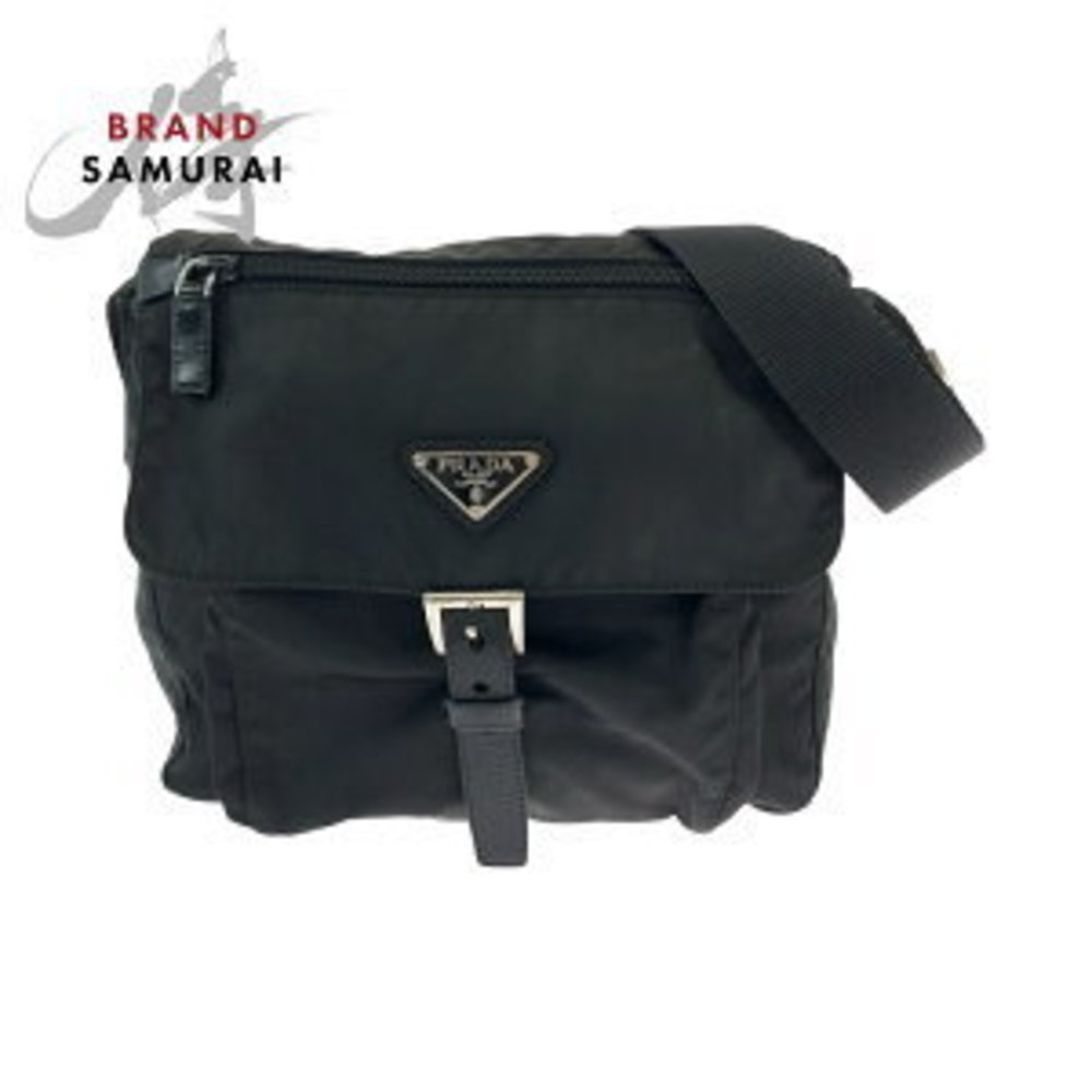 Prada Shoulder Nylon Black Triangular Tessuto Bag - image 2